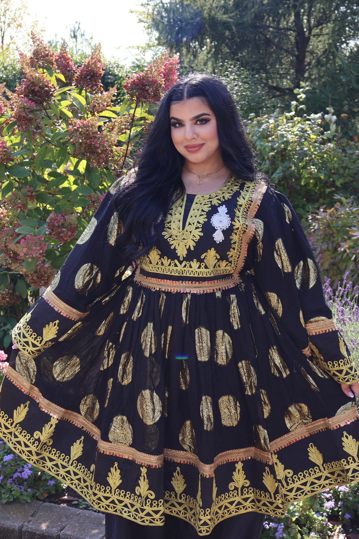 Afghan Dress - Zarhin (Black)