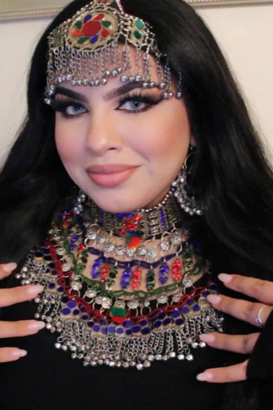 Vintage Afghan Jewelry Set - Fareiba