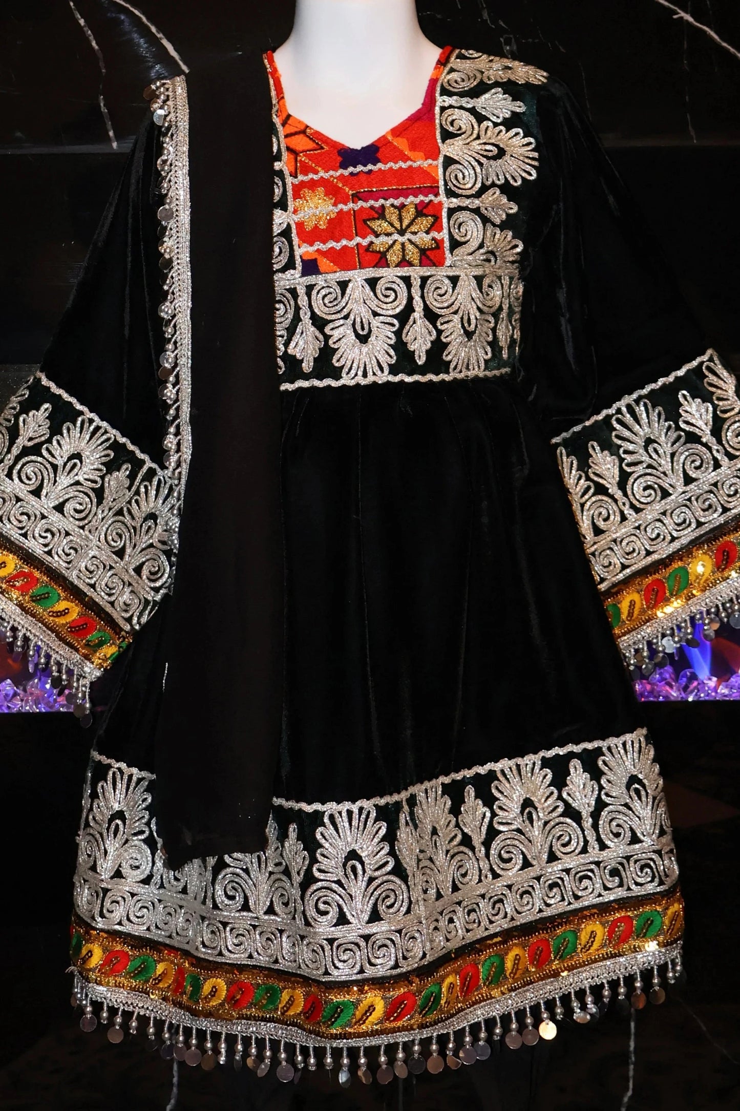 Girl's Afghan Dress - Nazia