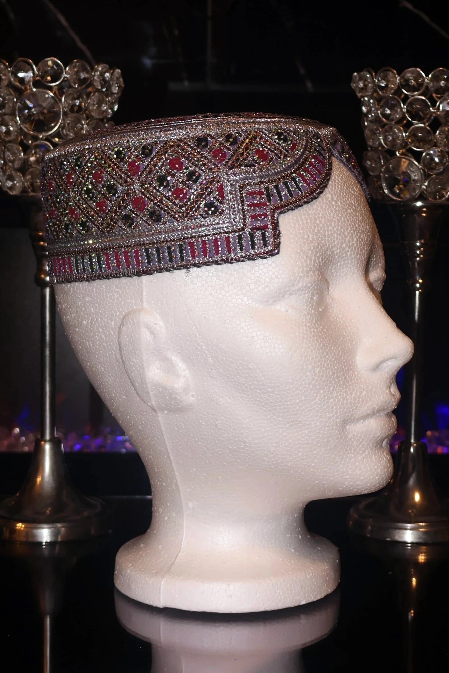 Afghan Kandahari Hand Stitched Hat - Suleiman