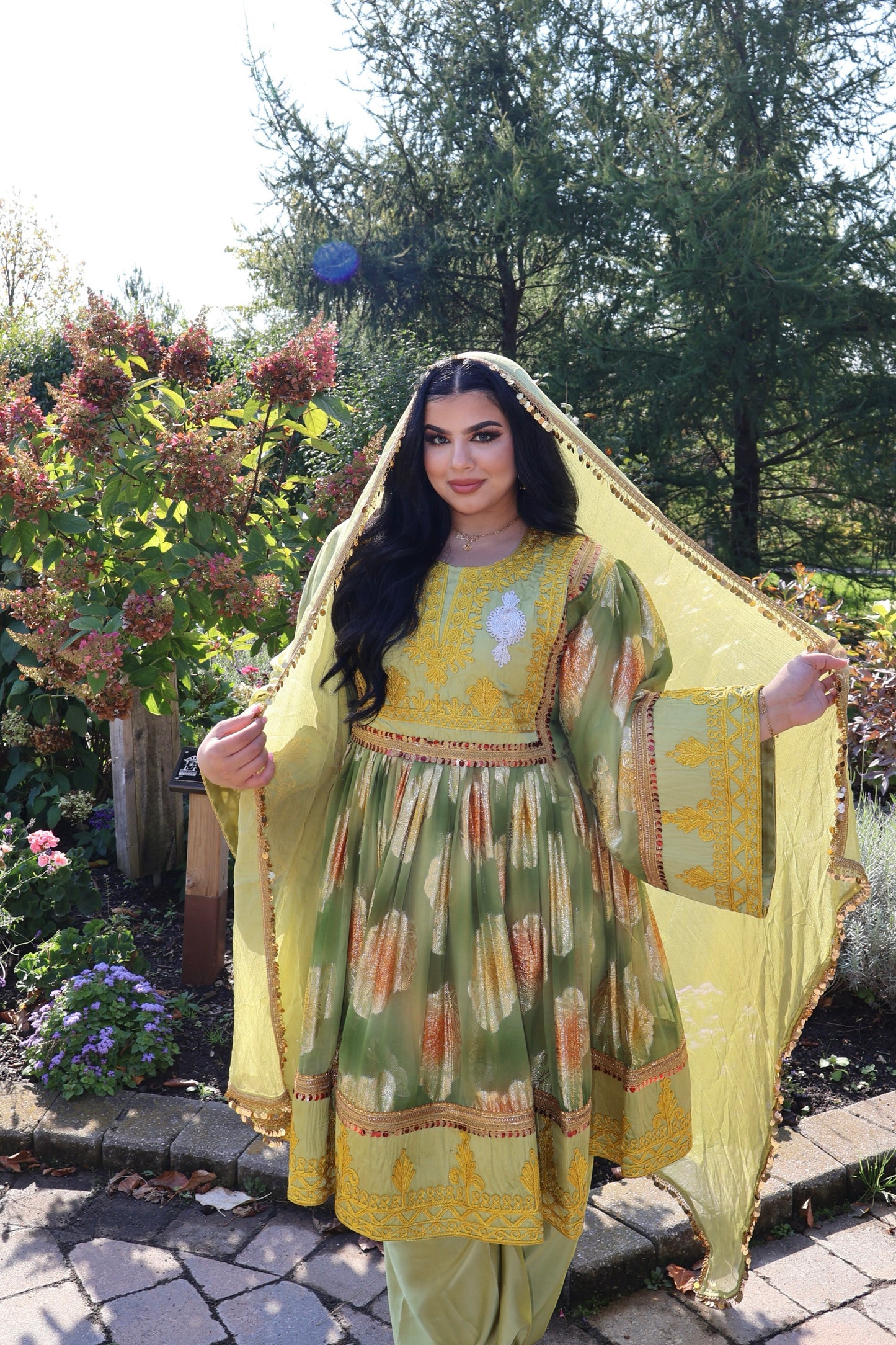 Afghan Dress - Zarhin (Light Green)