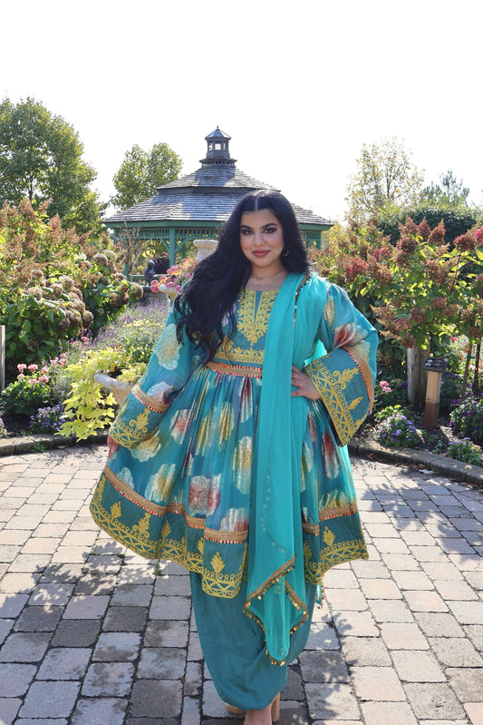 Afghan Dress - Zarhin (Teal)
