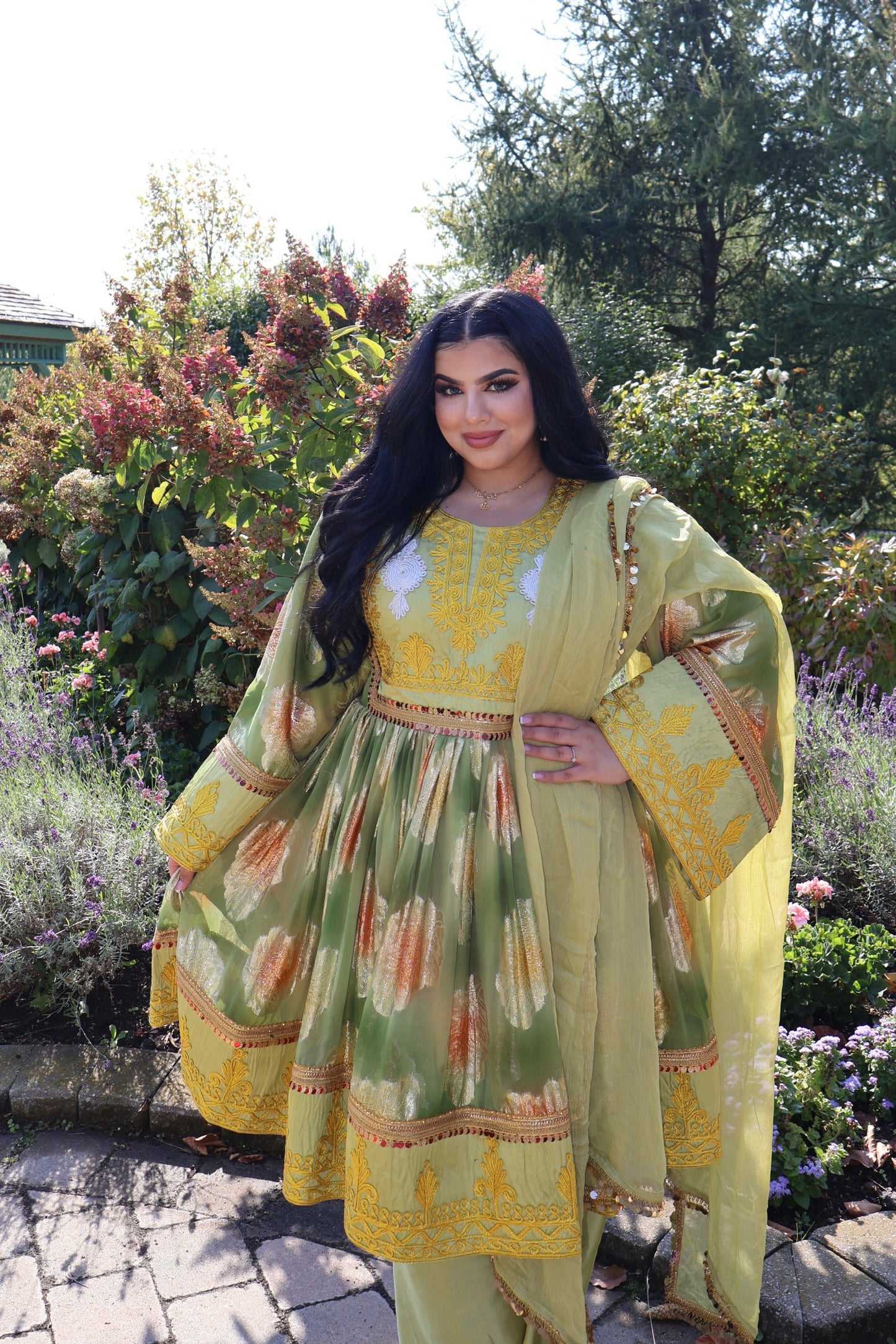 Afghan Dress - Zarhin (Light Green)
