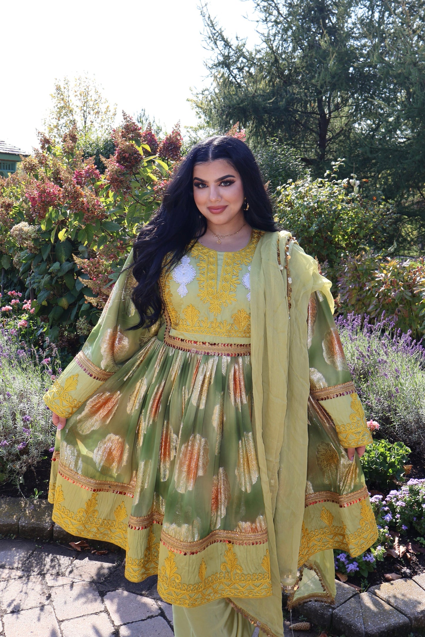 Afghan Dress - Zarhin (Light Green)
