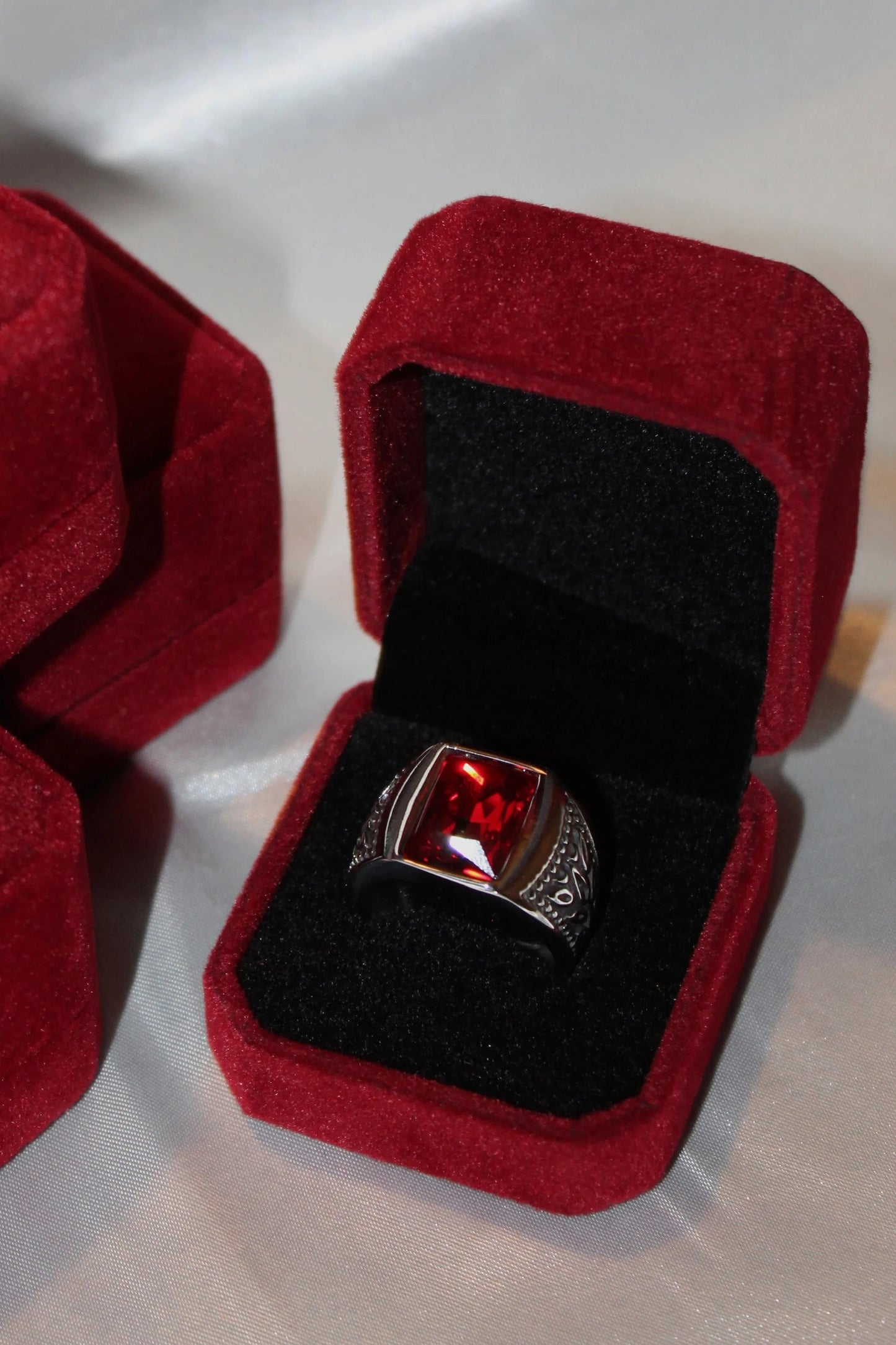 Men's Afghan Ruby Zircon Stone Ring