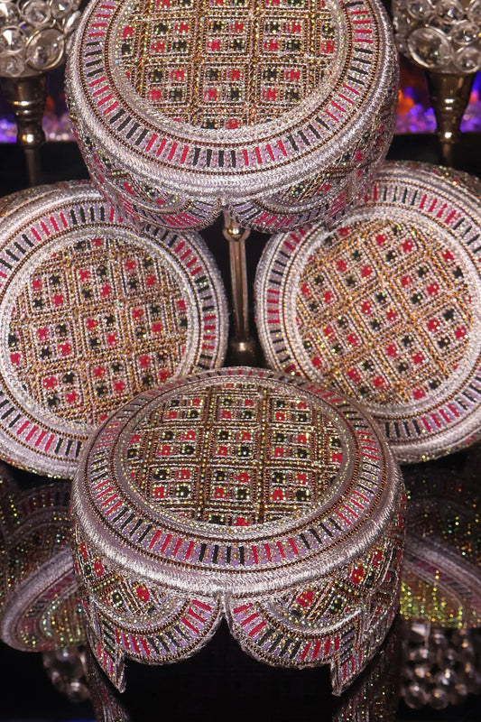 Afghan Kandahari Hand Stitched Hat - Suleiman