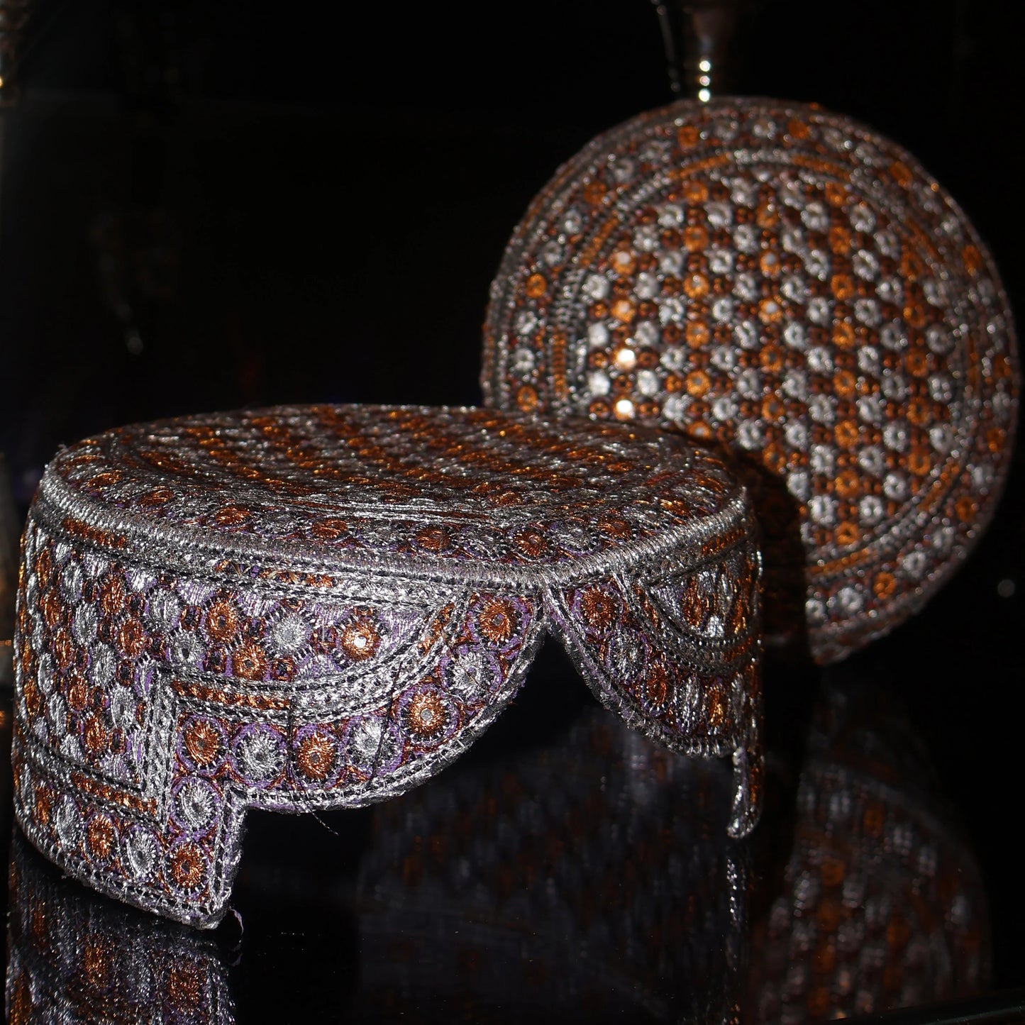 Afghan Kandahari Hand Stitched Hat - Nasrat