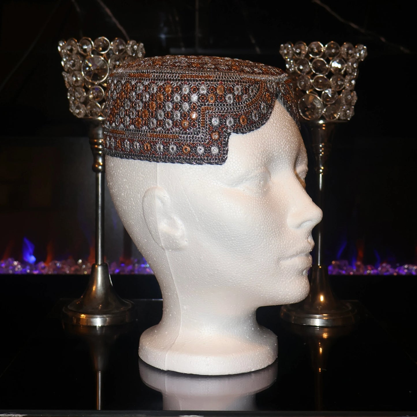 Afghan Kandahari Hand Stitched Hat - Nasrat